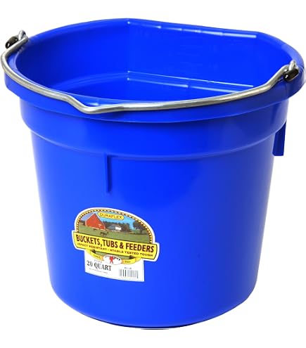 Little Giant 20 Quart Mountable Plastic Feeder Bucket For Fence - Heavy Duty For Livestock & Pets - View #4