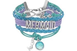 HOLLP Mermaid Infinity Love Bracelet Mermaid Jewelry Beach Jewelry Mermaid Gifts for Girls