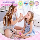 Flnlano Girls Hair Braiding Kit Princess Toy 5-12 Years Old Beads Stamper view 4