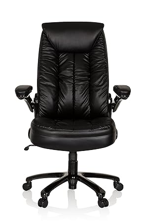 hjh OFFICE 736200 XXL Drehstuhl Instructor II Kunstleder Schwarz Hochwertiger Bürostuhl bis 220kg belastbar