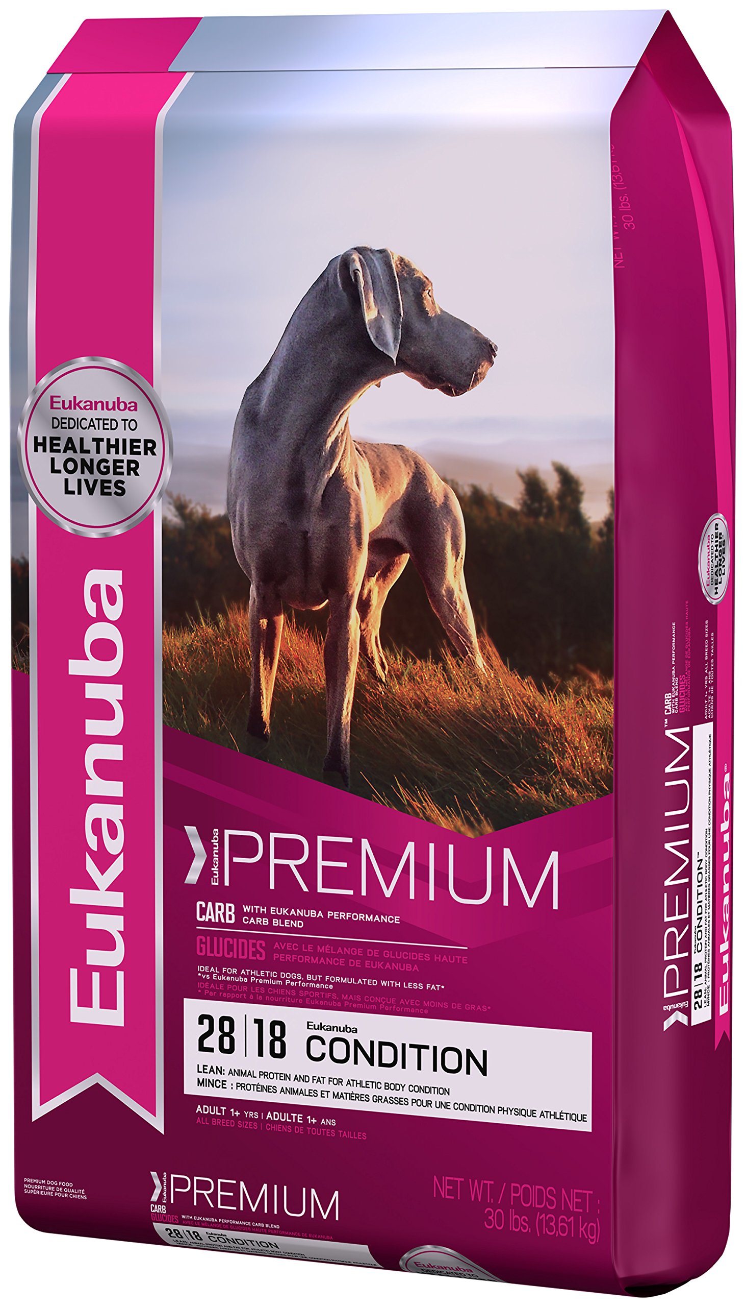 EUKANUBA PREMIUM Condition Adult 28/18 Dog Food for Athletic Dogs 30