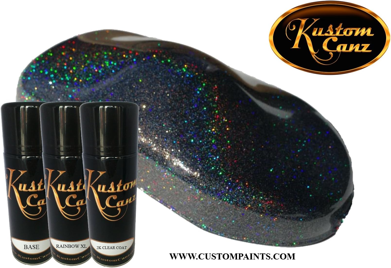 Kustom Canz Rainbow XL Silver - Aerosol Can Kit