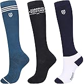 Harrison Howard 3 Pairs Premium Quality Equestrian Riding Socks for Horse Riding &Tall Boot Knee High Socks for Women