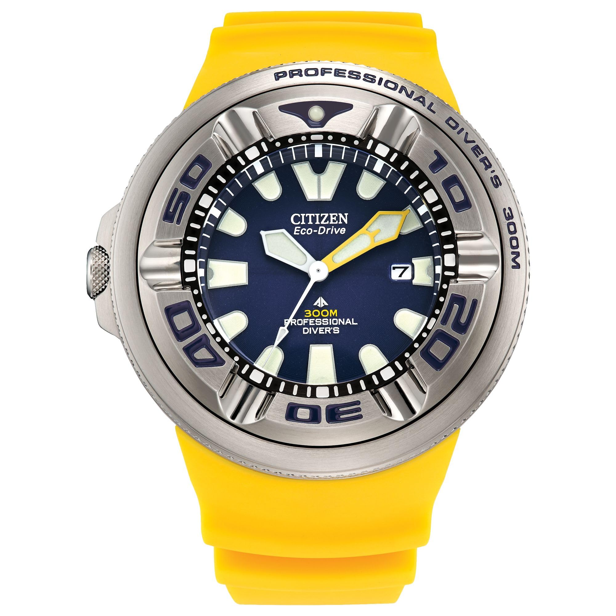 Citizen Men's Promaster Dive Eco-Drive Watch, 3-Hand Date, Polyurethane Strap, ISO Certified, Anti-Reflective Curved Crystal, Screw-Back Case and Crown