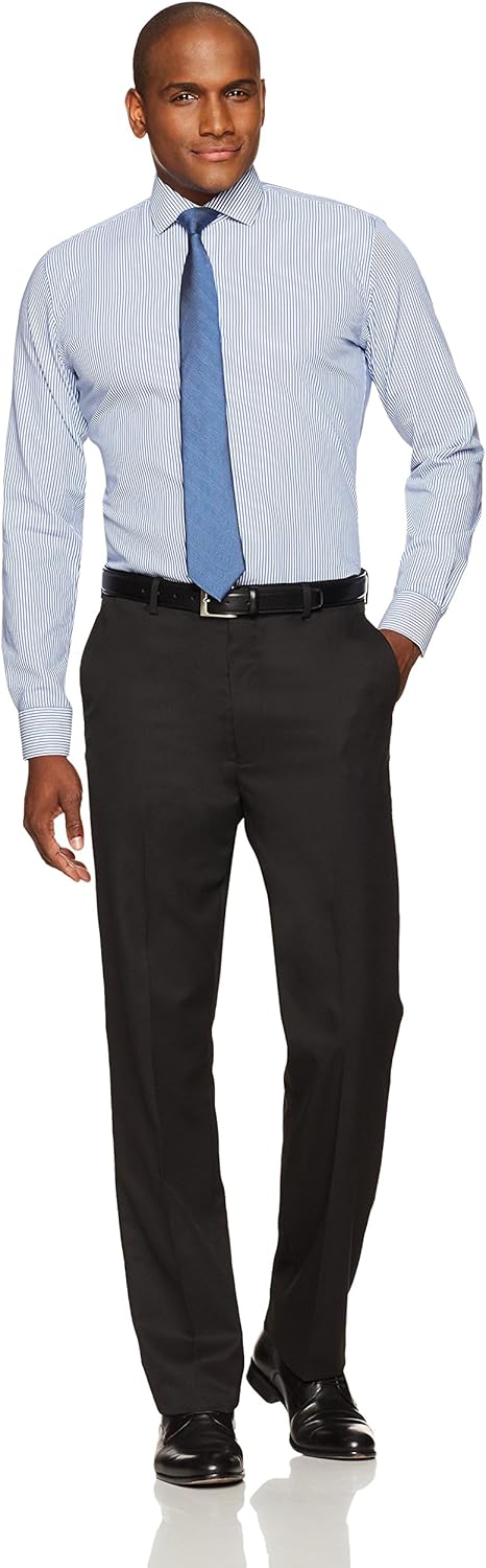  Brand - BUTTONED DOWN Men's Slim Fit Stripe Dress Shirt, Supima Cotton Non-Iron: Clothing