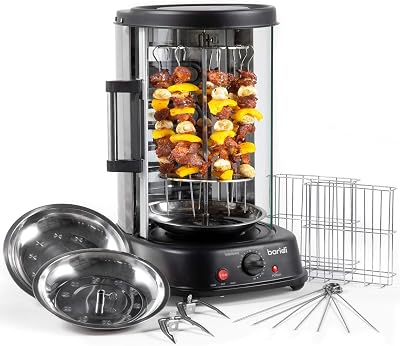 Dellonda Baridi Vertical 360° Rotisserie Smokeless Grill 1500W 21L DH216