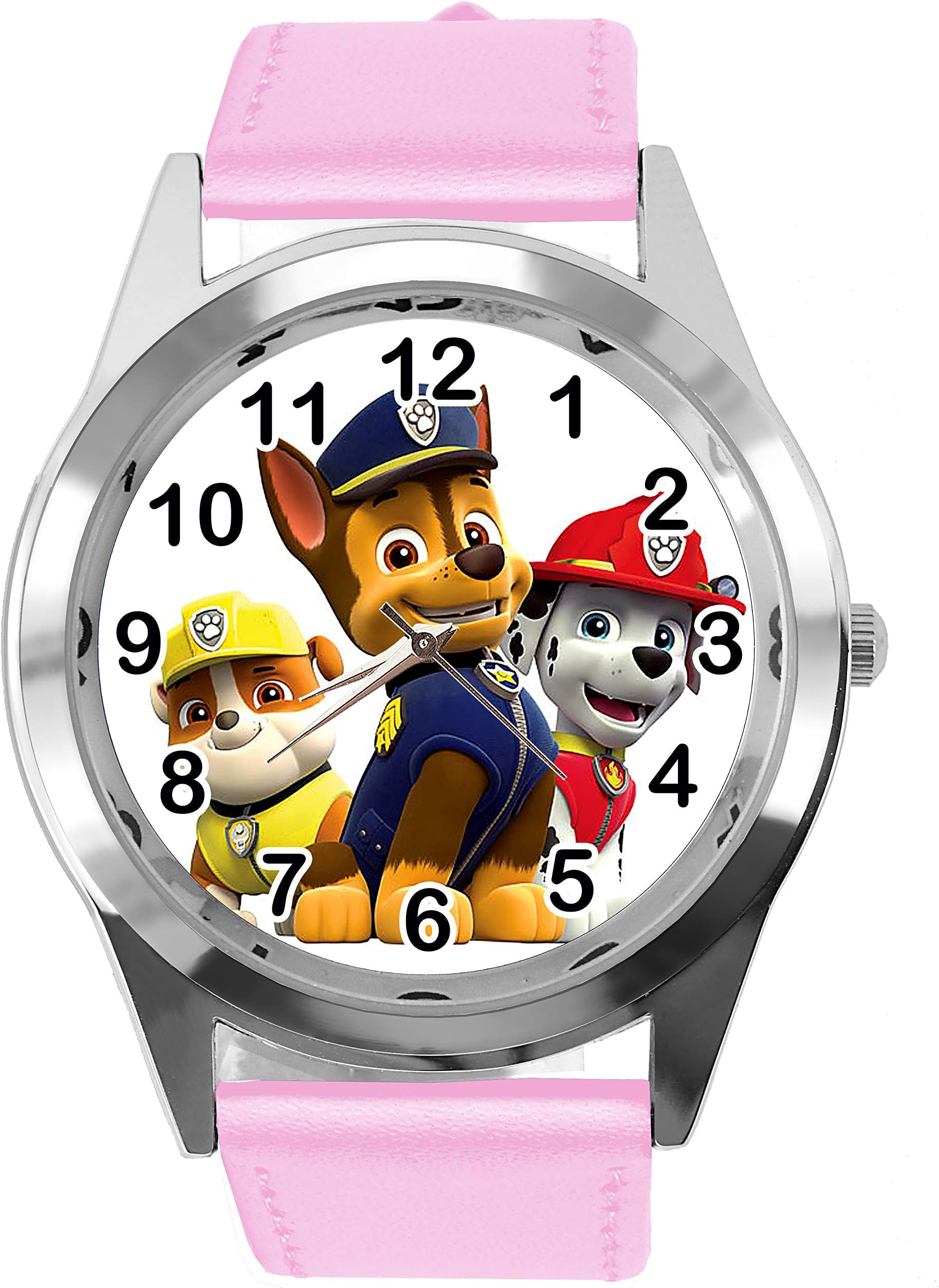 TAPORTQuartz Watch Round Pink Leather Band for pup Fans