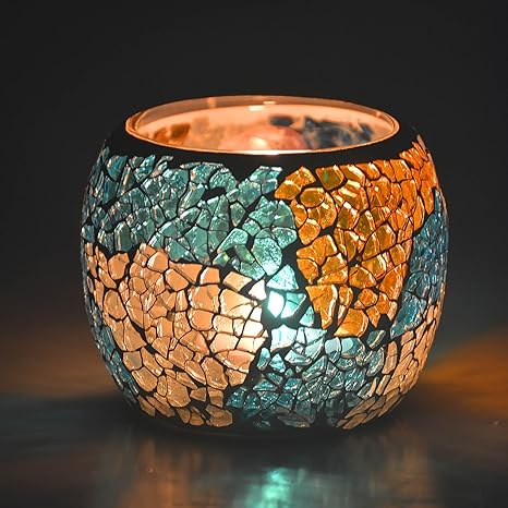 Amazon Co Jp キャンドルホルダー キャンドルスタンド ボールカップ 手作り モザイクガラス製 ステンドグラス アンティーク 置物 インテリア 照明 ティーライト用 転運 癒し リラックス ロマンチック 雰囲気 ホワイトデーギフト 写真小道具 ホームインテリア バー 結婚