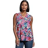 Jones New York Womens Jones New York Women's Sleeveless Printed Jersey Top