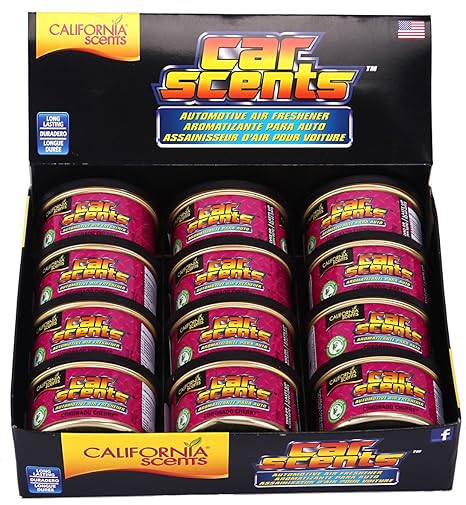 California Car Scents 8000034 Duftdosen Kirsche 12 Dosen inkl. 12Deckel, Violet, Set of 12