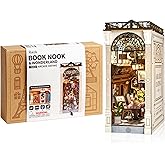 Rolife DIY Book Nook Kits for Adults, Miniature Dollhouse Booknook Kit, 3D Wooden Puzzle Creative Decorative Bookends Bookshelf Diorama Insert Crafts Hobbies Gifts (Arcade Dating)