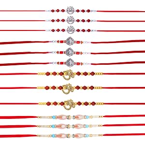 Rakhi for Brother Sister Set of 12 Rakhi Thread Bracelet Dora Set Gift Card | Set of 12 Rakhi for Brother Bhaiya veera Rakhi
