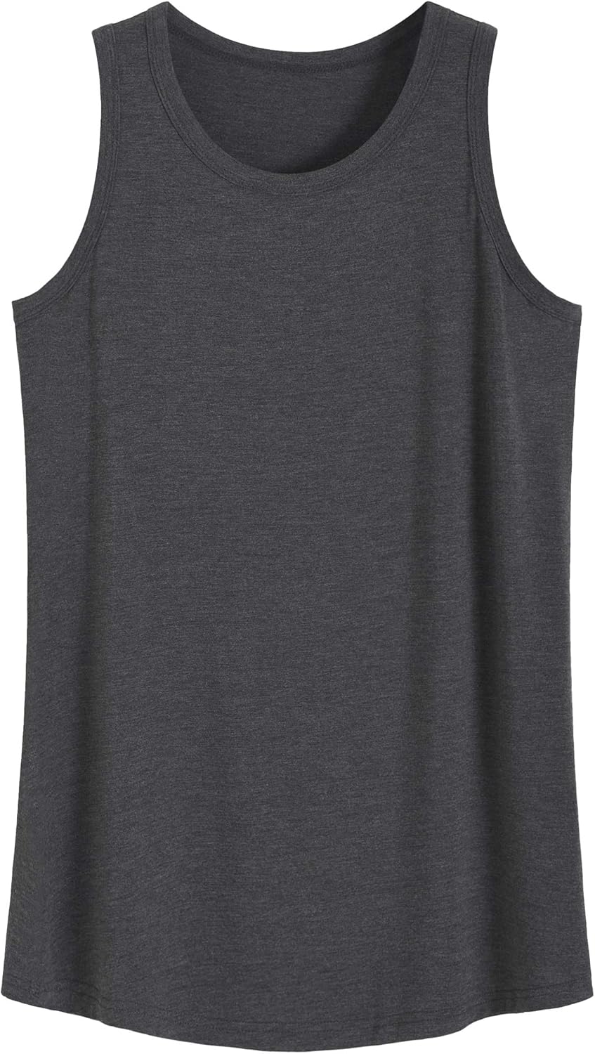 Latuza Women's Bamboo Viscose Sleep Tank Top Sleeveless Pajamas Shirt at  Women’s Clothing store