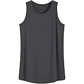 Latuza Women's Viscose Sleep Tank Top Sleeveless Pajamas Shirt