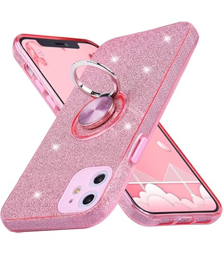 Mateprox Iphone 11 Red Glitter Case Pink Protective Case Iphone Se