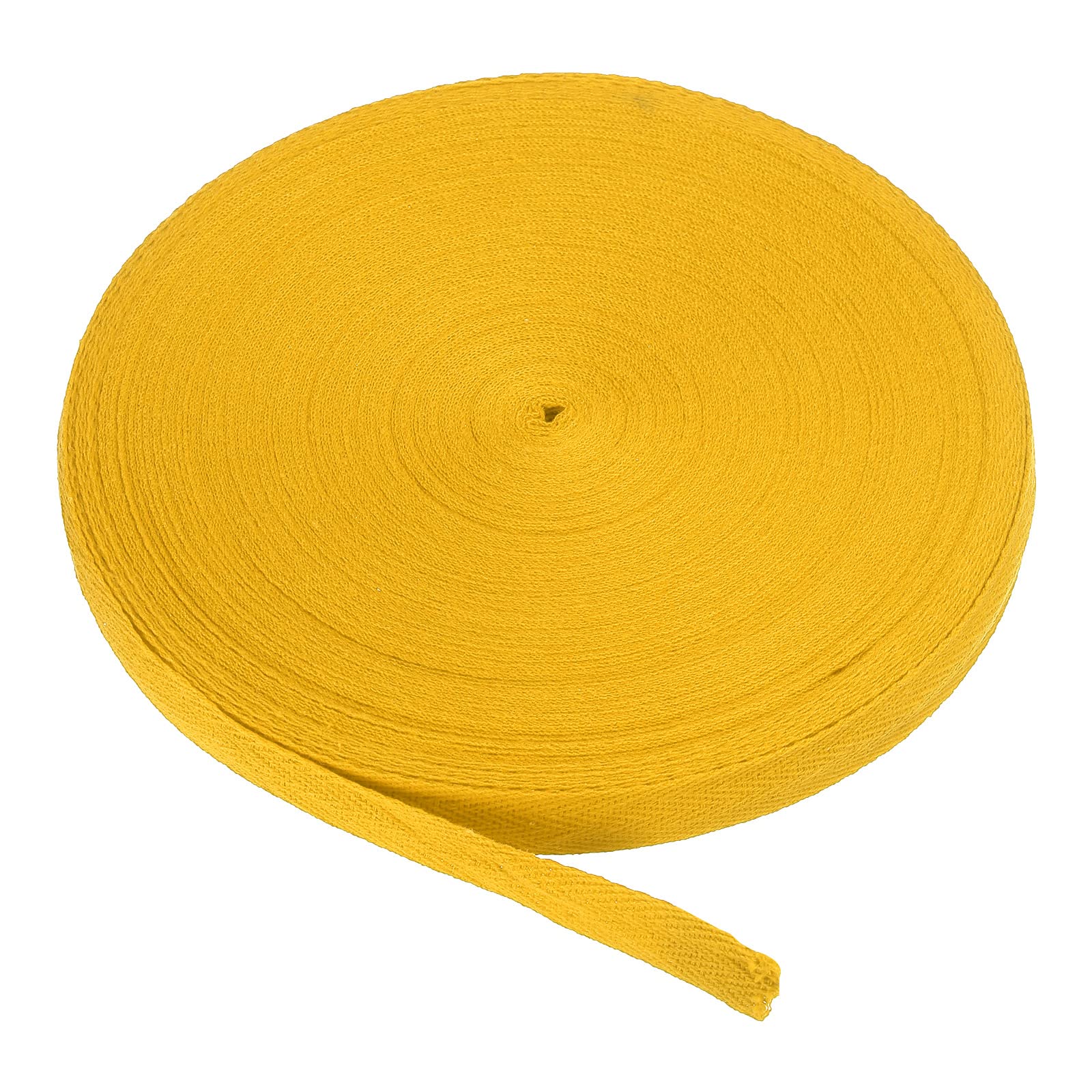 PATIKIL Cotton Twill Tape 15mm(5/8 Inch) 50 Yards Cotton Ribbon Bias Binding Tape Herringbone Webbing Trim for Sewing Gift Wrapping Craft DIY Golden — image 1