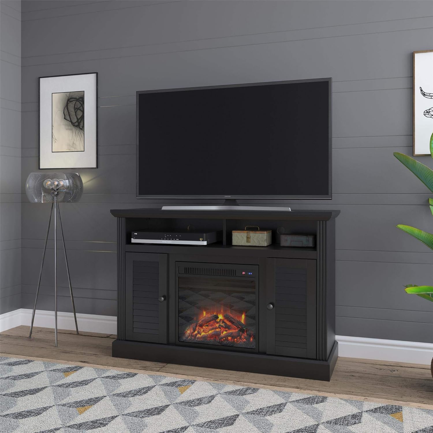 Best Tv Stand 50′ With Fireplace