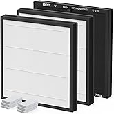 3 Pack HAP605 Air Purifier Replacement Filters for FreAire HAP605 HAP607 and for XenonLab HAP605 HAP607 Air Purifier, 3-in-1 HEPA with Activated Carbon Filter