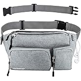 CXWMZY Fanny Packs For Women & Men, Waist Bag Hip Bum Bag Strap Extension Large Capacity Easy Carry Any Phone Passport Wallet for Outdoors Workout Traveling Casual Running Hiking Cycling Dog Walking