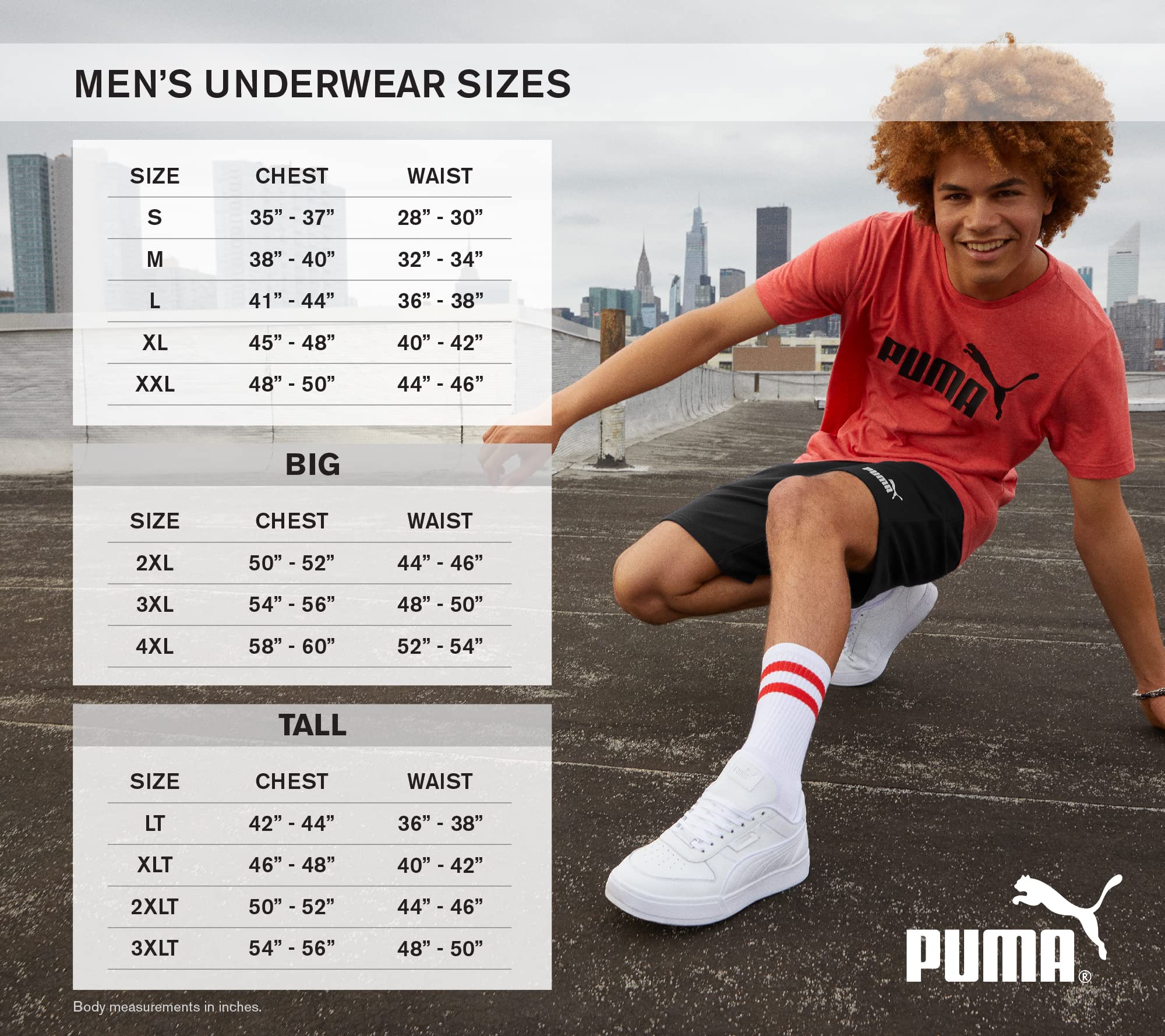 PUMA Men's 3 Pack Performance Boxer Briefs