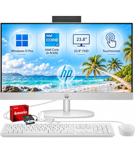 Amazon.com: HP All-in-One Desktop Computer, Core i3 N300, 16GB