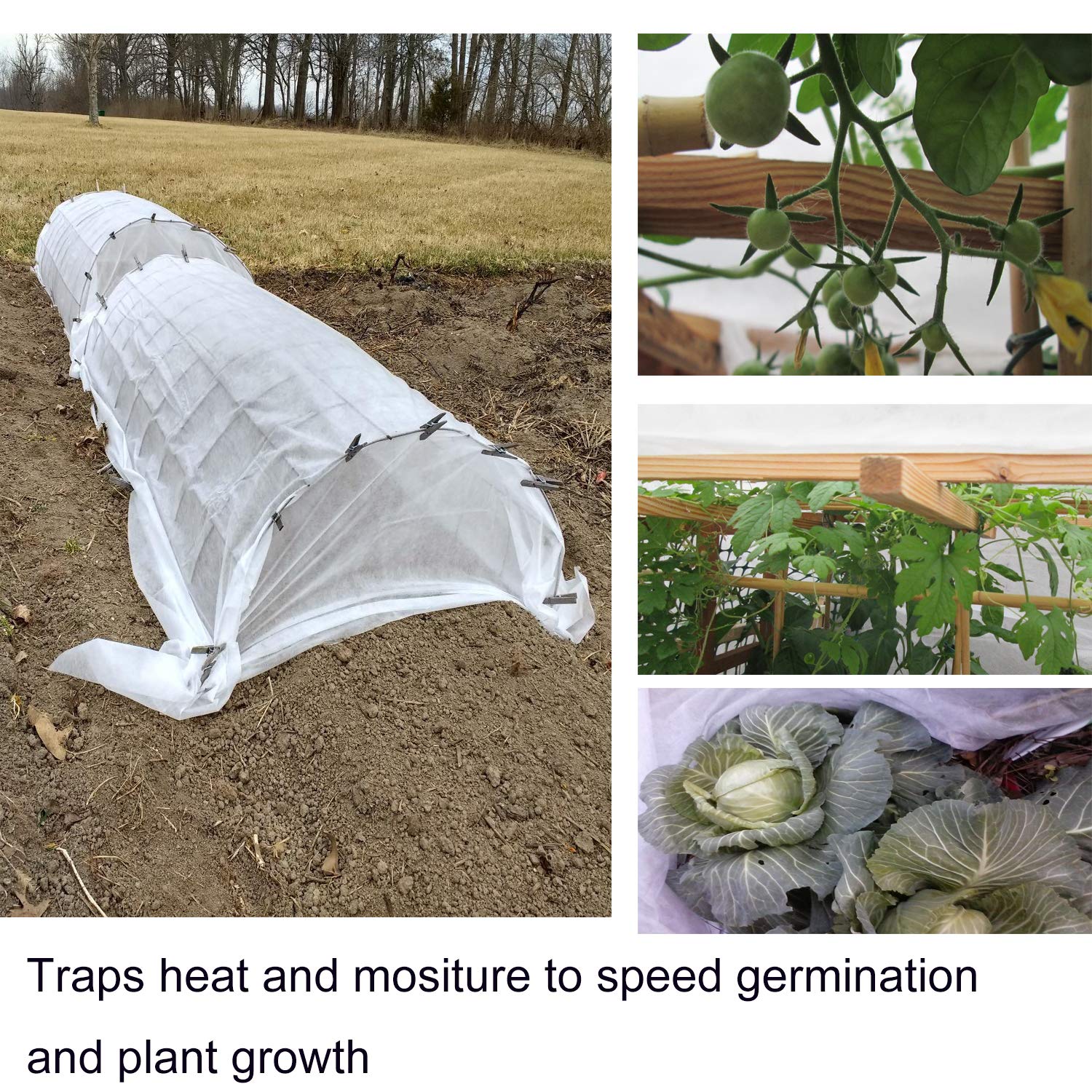 Gardaner Plant Covers Freeze Protection 0.9oz 8Ft x 24Ft Rectangle