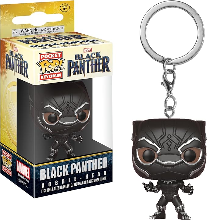 black panther pop keychain