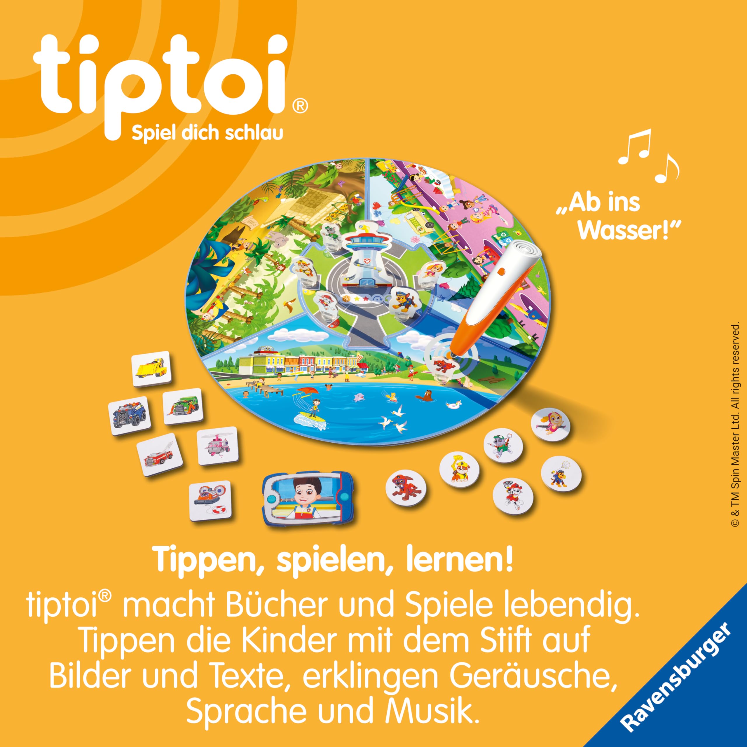 Ravensburger tiptoi Spiel 00202 - PAW Patrol Rettungseinsatz - Lernspiel ab 4 Jahren, lehrreiches Lizenzspiel für Jungen und Mädchen, für 1-4 Spieler