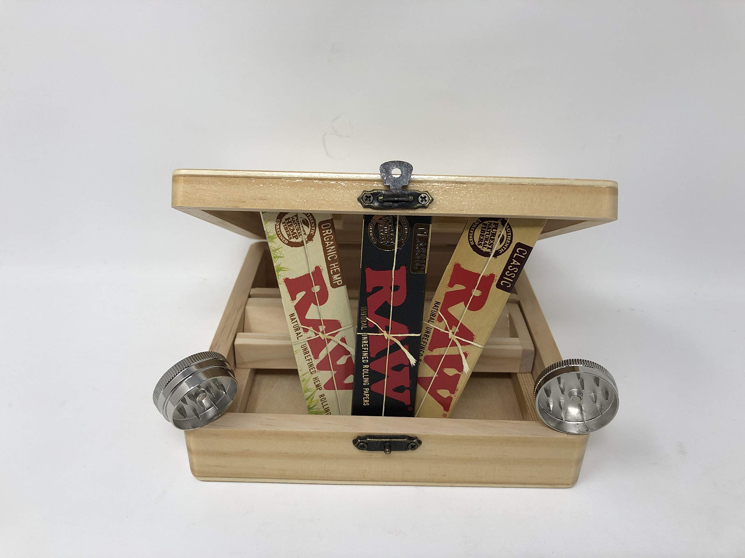 Raw Rizla Connoisseur Natura Classic Organic Black Combi Roach Filter Tips Rolling Box And Paper Gift Set For Fathers Day Christmas Birthdays (Raw 2)