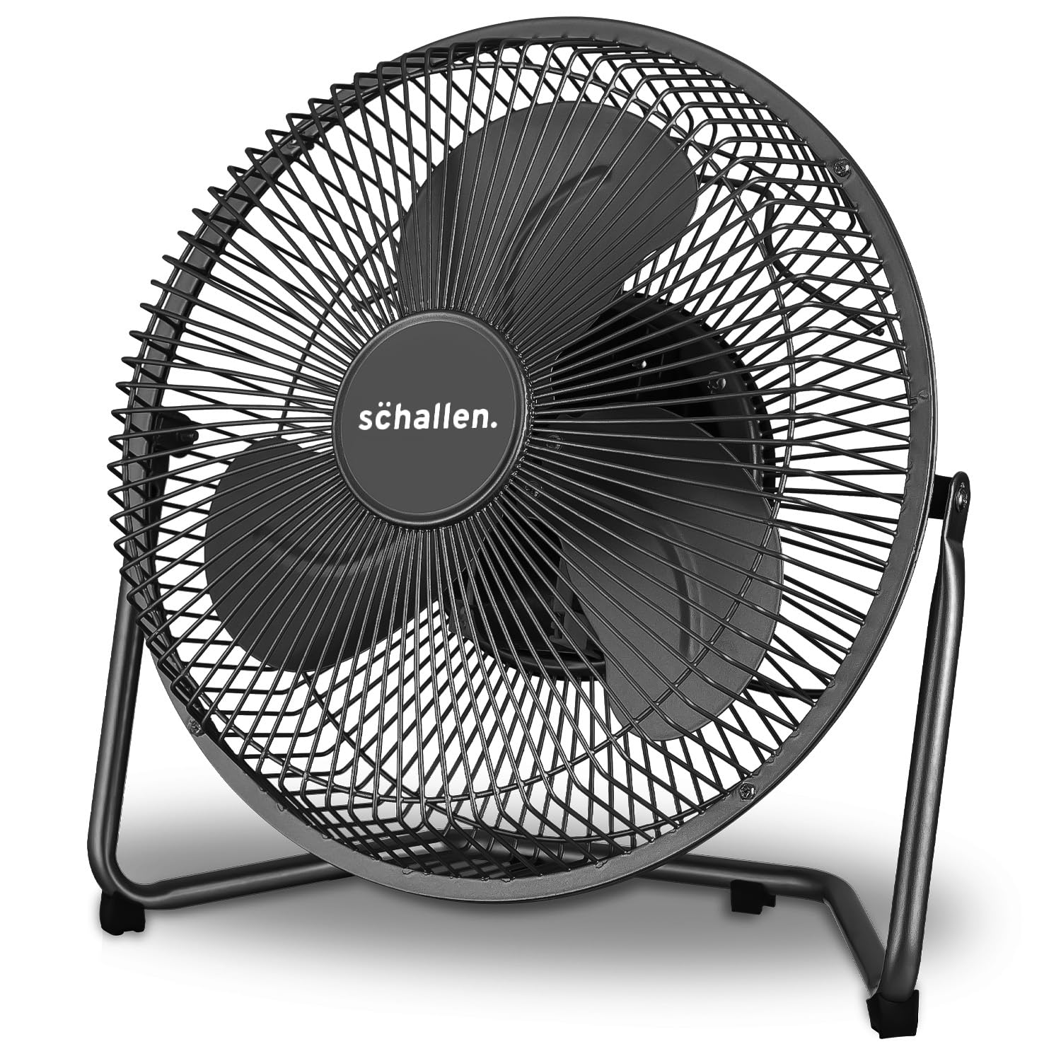 Small 9" Metal High Velocity Cold Air Circulator Adjustable Floor Fan with 3 Speed Settings (Gunmetal | Dark Grey)