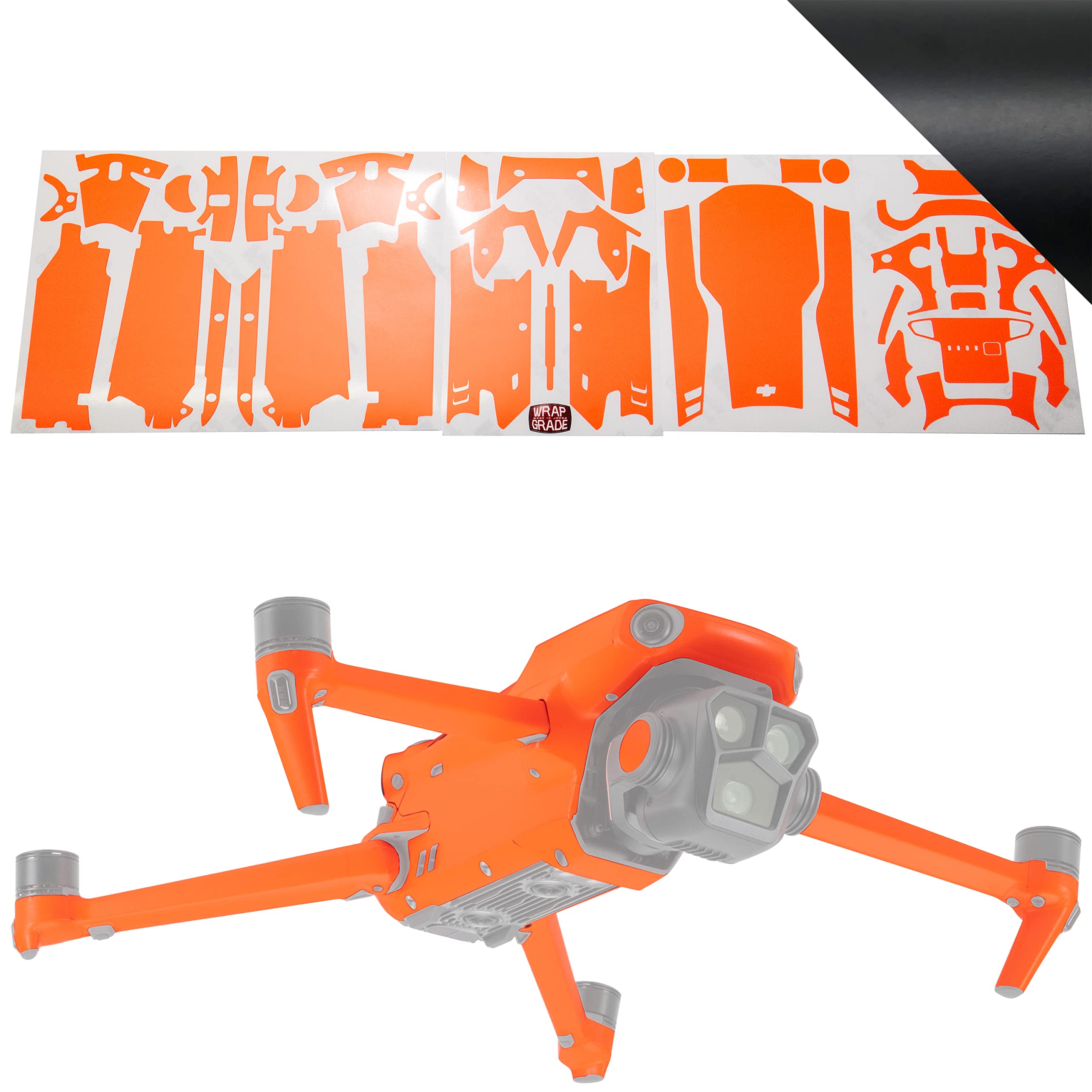 Skin Stickers Compatible with DJI Mavic 3 Pro Full Wrap (STEALTH BLACK)