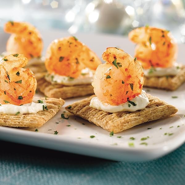 TRISCUIT ROASTED GARLIC WHOLE GRAIN WHEAT CRACKERS, SNACK CRACKERS, LUNCH SNACKS, FAMILY SIZE, 12.5 OZ