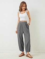Xiaoxuemeng Womens Baggy Wide Leg Pants Casual