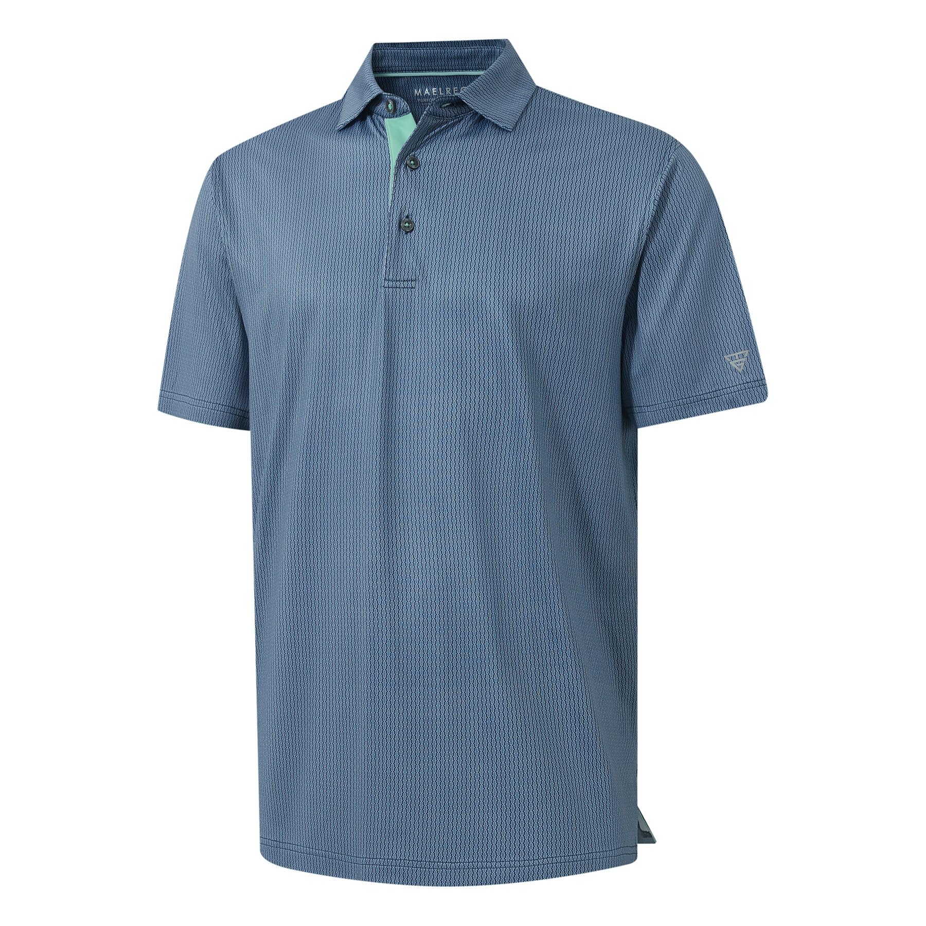 M MAELREG Golf Shirts for Men Dry Fit Print Patterns Performance Moisture Wicking Mens Polo Shirts Short Sleeve Image