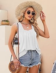 KTILG Camisole Tops for Women Dressy Square Neck