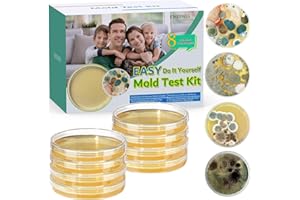 ENESNES Mold Test Kit for Home, 8 Detection Tests for HVAC, Surfaces & Indoor Air Quality, DIY Black Mold Detector Testing kit at Home, Includes Detailed Identification Guide, Free Lab Analysis