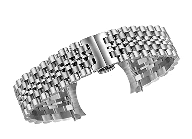 Autulet 14mm-22mm Damen Edelstahl Uhrenarmband Unisex Silber