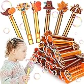 Shappy 60 Pcs Thanksgiving Bubble Wands Bulk Mini Thanksgiving Cornucopia Turkey Bubble Wands for Fall Goodie Bags Stuffers Small Novelty Gift for Autumn Birthday Party