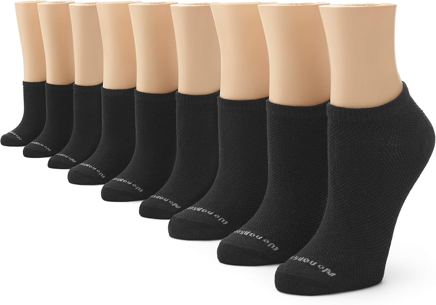 No Nonsense Women's Soft & Breathable Ventilated No Show Liner Socks, Black - 9 Pair Pack, 43931 US at  Women’s Clothing store
