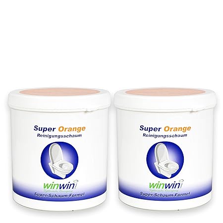 winwinCLEAN Set: 2 x Super Orange Reinigungsschaum/WC-Schaum 1kg *EINFÜHRUNGSPREIS* Sie Werden begeistert Sein