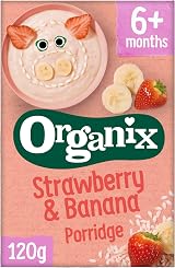 Organix Strawberry & Banana Organic Baby Porridge 6+ Months 120 g Pack of 5 view 6