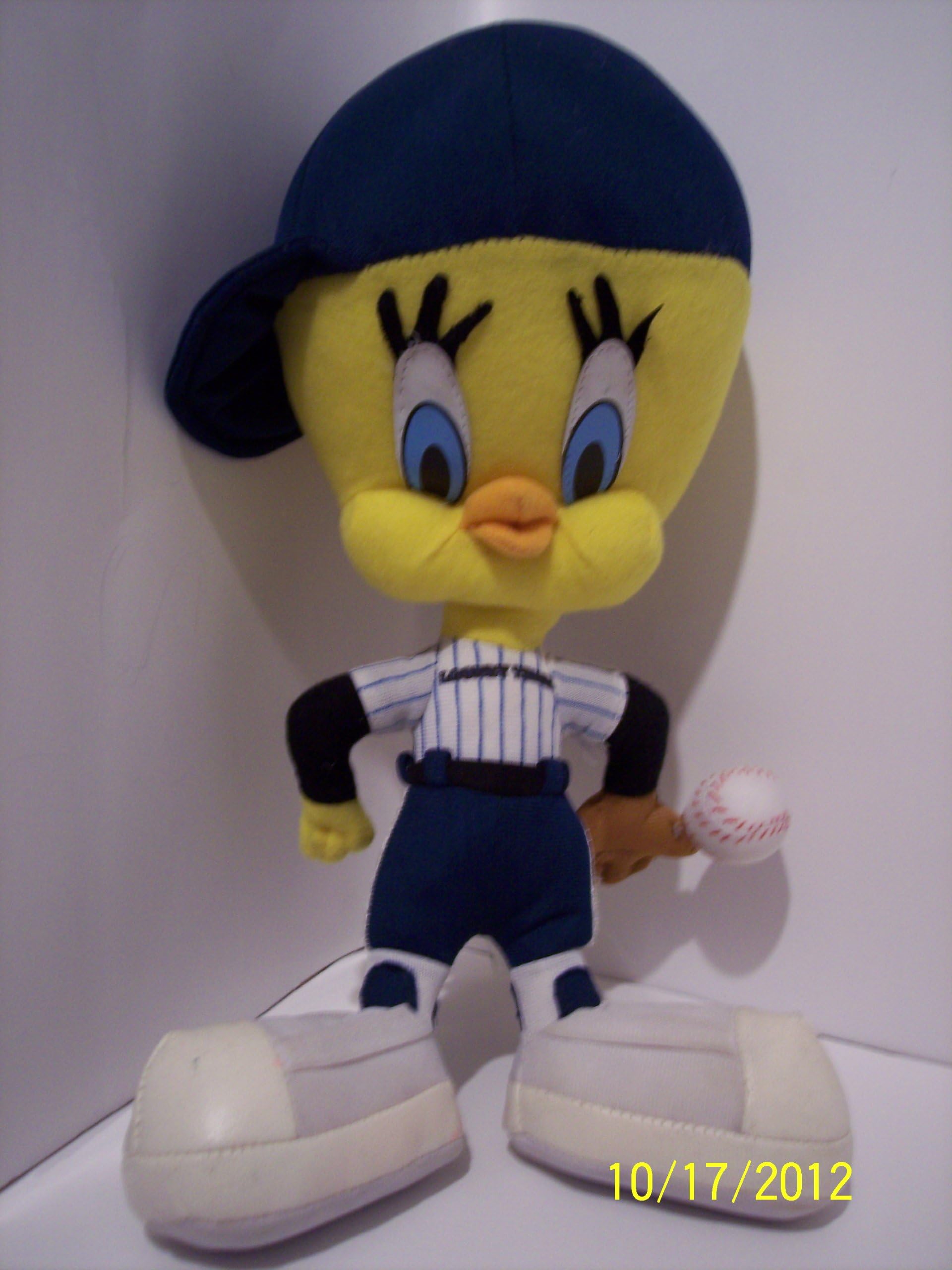 Looney Toons Tweety Bird Baseball Player Plush 11