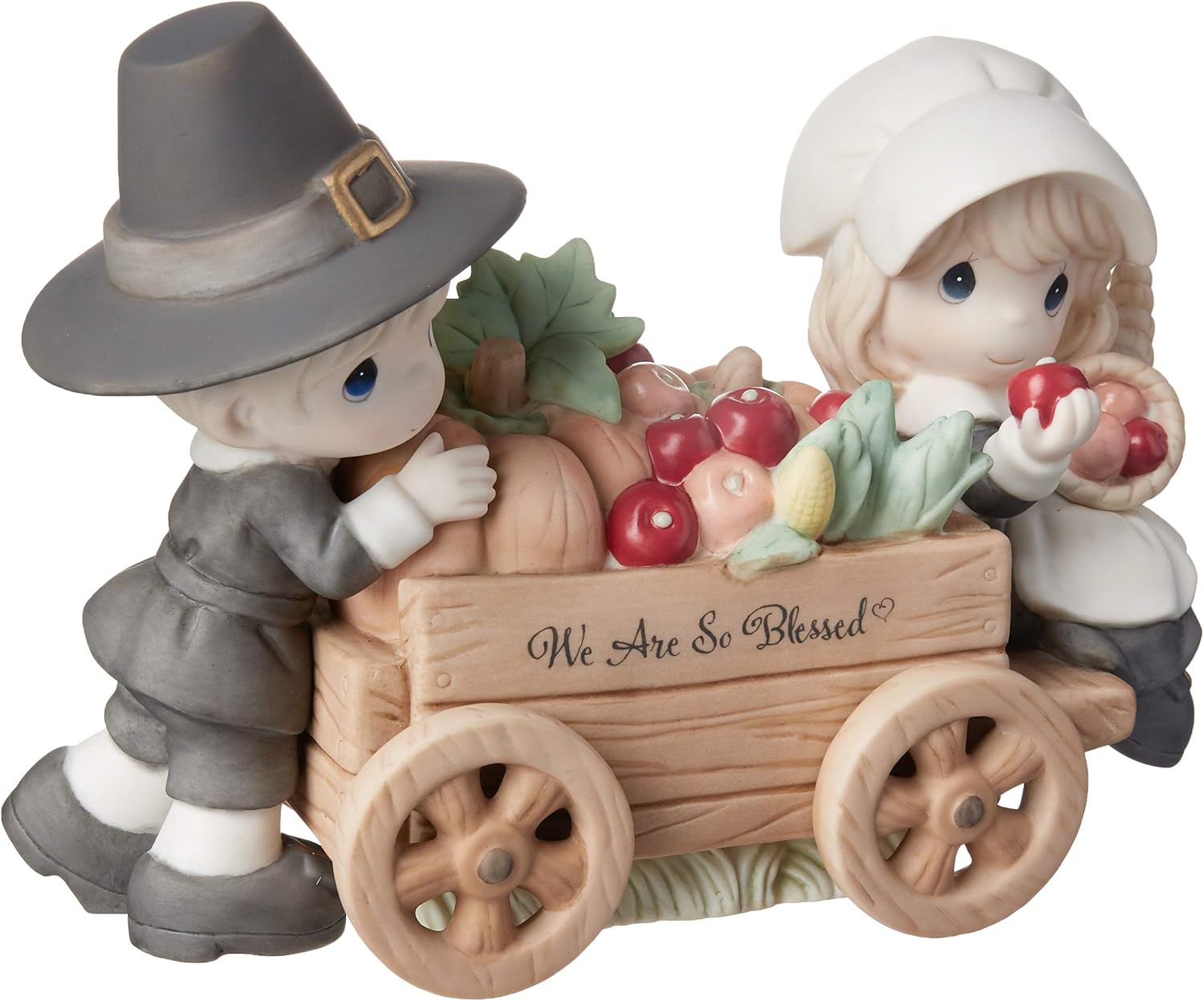 Precious Moments Blessed Thanksgiving Limited Edition Bisque Porcelain Figurine, Multi