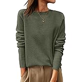 ANRABESS Womens 100% Wool Sweaters Crewneck Long Sleeve Work Business Casual Basic Sweater Tops 2025 Fall Outfits