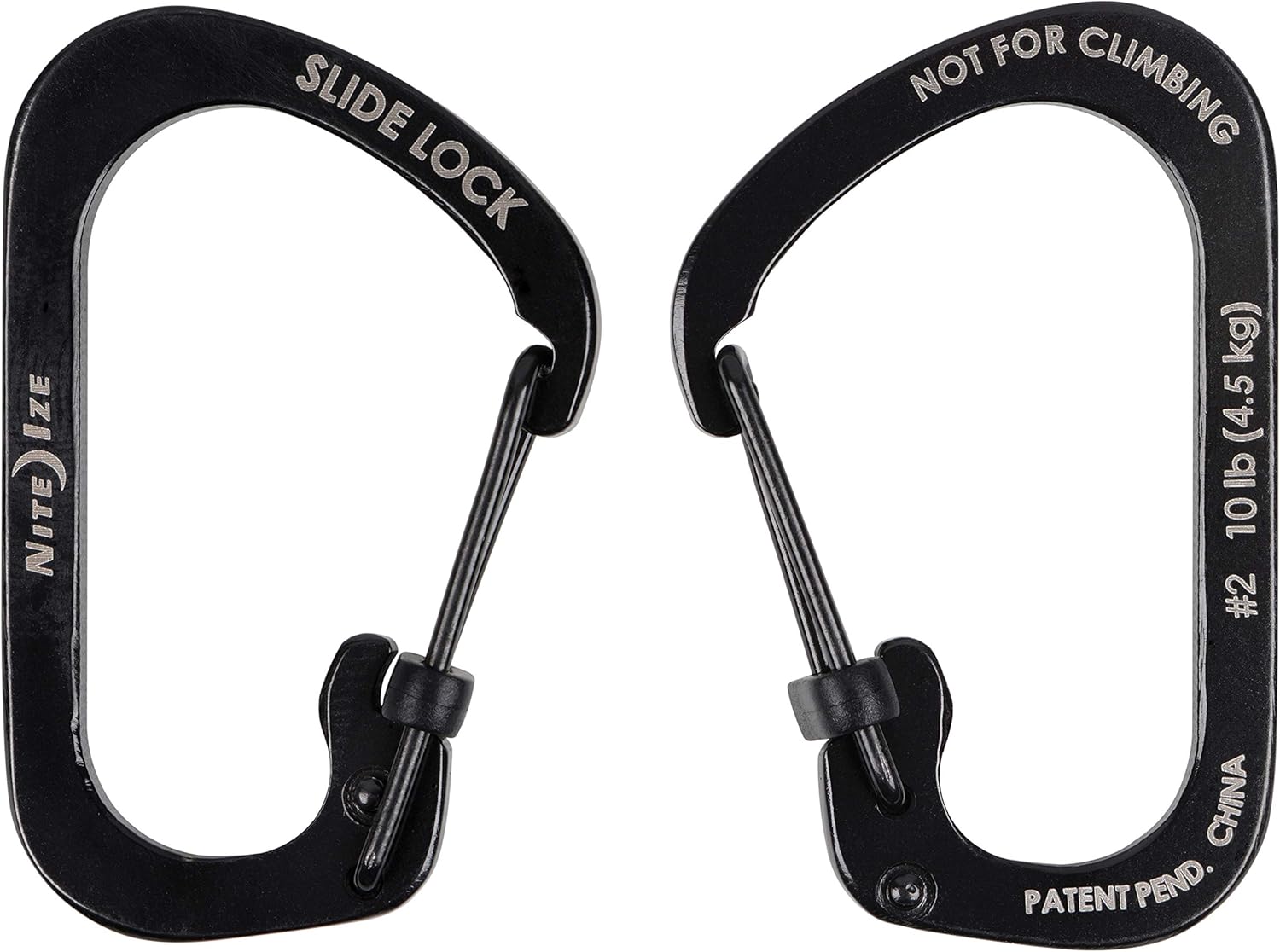 Nite Ize CSLA4-10-R6 SlideLock Carabiner, Size #4, Red: Home Improvement