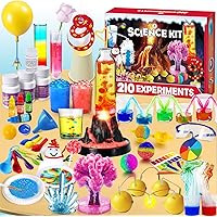 UNGLINGA 210 Experiments Science Kit for Kids, Boys Girls Birthday Toys Gifts Idea, Chemistry Set, Volcano, S.T.E.M Science P