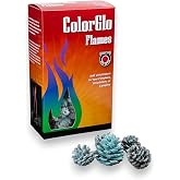 Meeco's Red Devil 88110 ColorGlo Flames - Adds Vivid Rainbow Colors (Blue, Green, Purple) to Fireplace, Wood Stove or Campfire (Cones, 1 lb) - Made in the USA