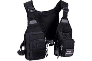 Bassdash FV08 Ultra Lightweight Fly Fishing Vest for Men and Women Portable Chest Pack One Size Fits Most