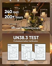 Homemory 12Pcs Flickering Flameless Candle Battery