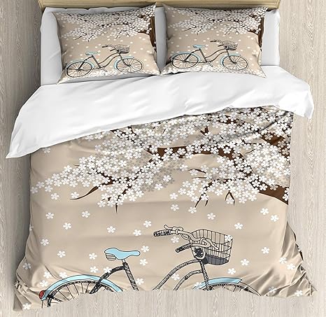 Amazon Chasoea 水彩布団カバーセット フルサイズ 花柄イラスト 葉と野花の抽象的な植物花柄布団カバーと枕カバーベッドセット マルチカラー フル ブラック 寝具カバーセット オンライン通販